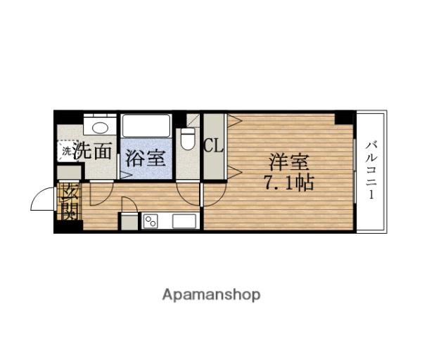 ラムールMINAMIHORIE(1K/5階)の間取り写真