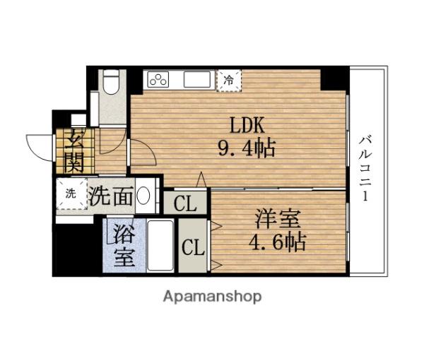 レクシアCHIYOZAKI(1LDK/4階)の間取り写真