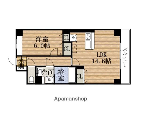 レクシアCHIYOZAKI(1LDK/1階)の間取り写真