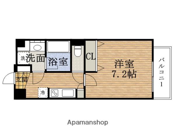 アーバネックスTANIMACHI Ⅱ(1K/8階)の間取り写真