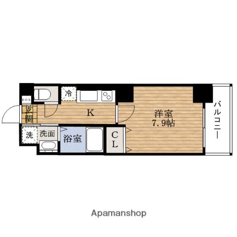 ADVANSU大阪城アンジュ(1K/9階)の間取り写真