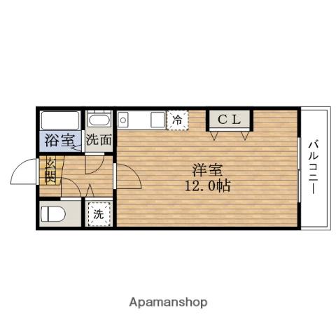 フォレステージュ靭公園(ワンルーム/2階)の間取り写真