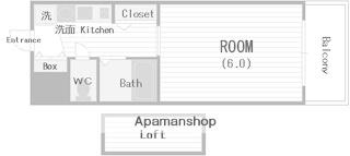 エステムコート難波ウエスト-SIDE大阪ドーム前(1K/7階)の間取り写真
