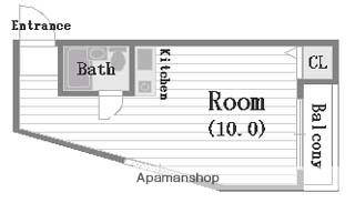 ラパンジール阿波座Ⅱ(ワンルーム/5階)の間取り写真