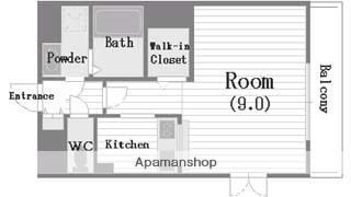 コーポYAHATAナンバ元町(1K/2階)の間取り写真