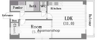 エスレジデンス難波ヴィアーレ(1LDK/13階)の間取り写真