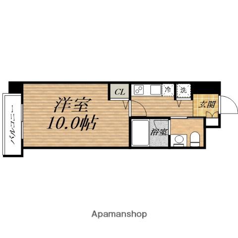 ADEN土佐堀(1K/7階)の間取り写真