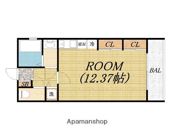 フォレステージュ靭公園(ワンルーム/9階)の間取り写真
