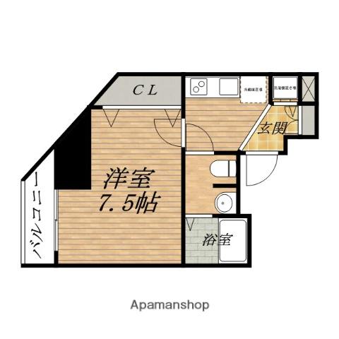 ESRISE堺筋本町(1K/15階)の間取り写真