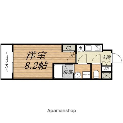 FORTUNEYOTEMAE(1K/11階)の間取り写真