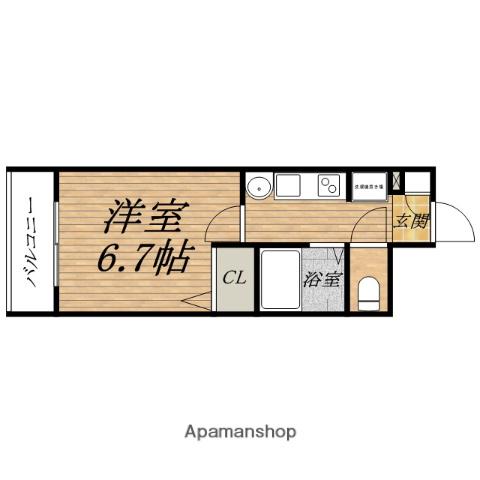 ESTEMPLAZA MIDPLACE(1K/3階)の間取り写真