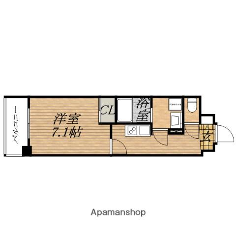 ASVER心斎橋東Ⅱ(1K/7階)の間取り写真