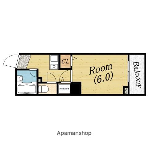 TATディナスティ西本町(1K/6階)の間取り写真