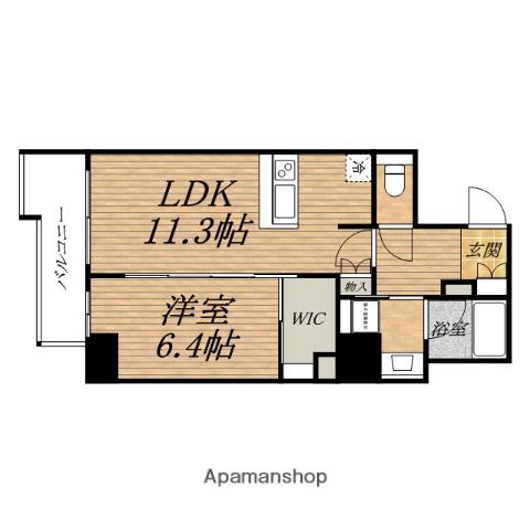 PRESSANCE NEO心斎橋(1LDK/13階)の間取り写真