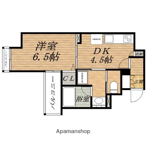 PRESSANCE NEO心斎橋(1DK/2階)の間取り写真