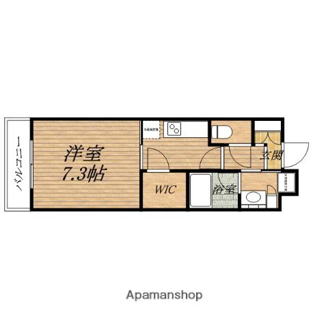 パークアクシス靱公園(1K/12階)の間取り写真