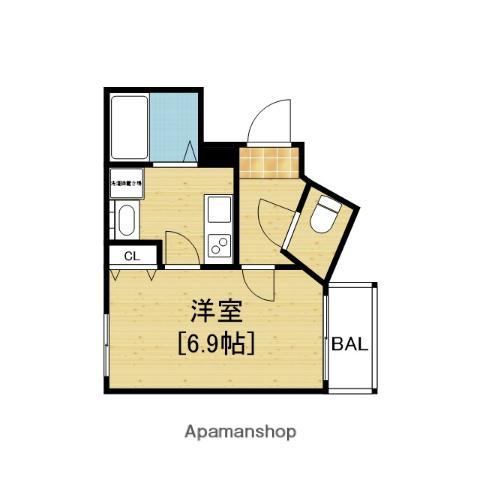 JUNWAⅢ(1K/4階)の間取り写真