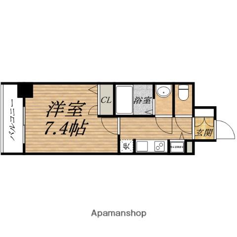 URBANEX大阪城ウエスト(1K/15階)の間取り写真