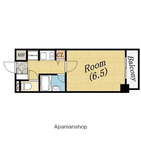 CITYLIFEクラウンハイム長堀通(1K/5階)の間取り写真