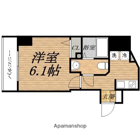サムティ土佐堀RIBERA(1K/3階)の間取り写真