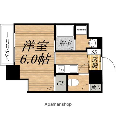 プレサンス東本町VOL.2(1K/5階)の間取り写真