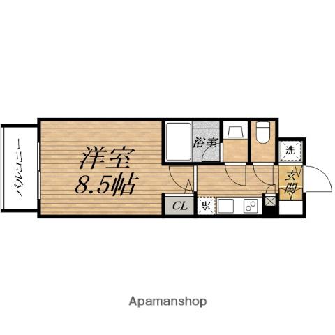 エスライズ北堀江(1K/5階)の間取り写真