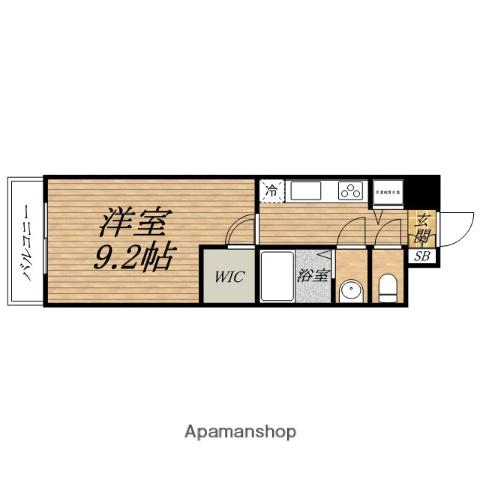 ADENTOWER UTSUBOKOEN(1K/6階)の間取り写真