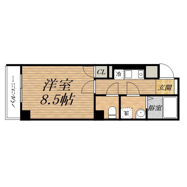 URESIDENCEUESHIO(1K/1階)の間取り写真