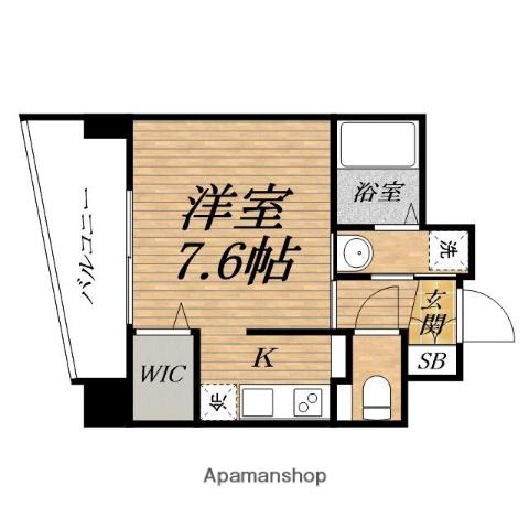 ウィスタリア京橋(ワンルーム/5階)の間取り写真