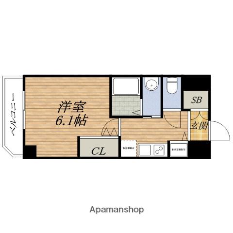 PROCCED OSAKAJO MINAMI(1K/6階)の間取り写真