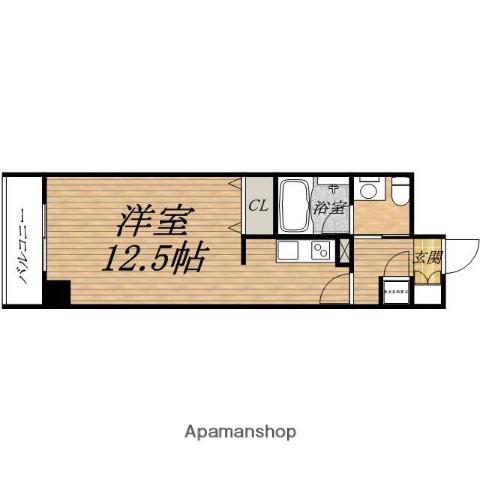 CITY HILLS 安堂寺 (1K/5階)の間取り写真