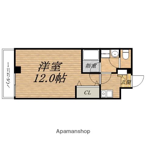 サンシャインTOGAWA(1K/8階)の間取り写真