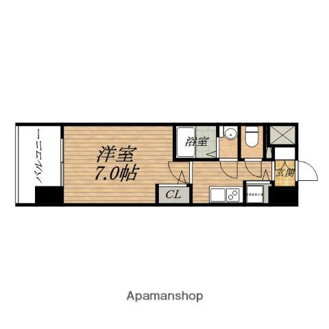 ESLEAD松屋町サウス(1K/11階)の間取り写真