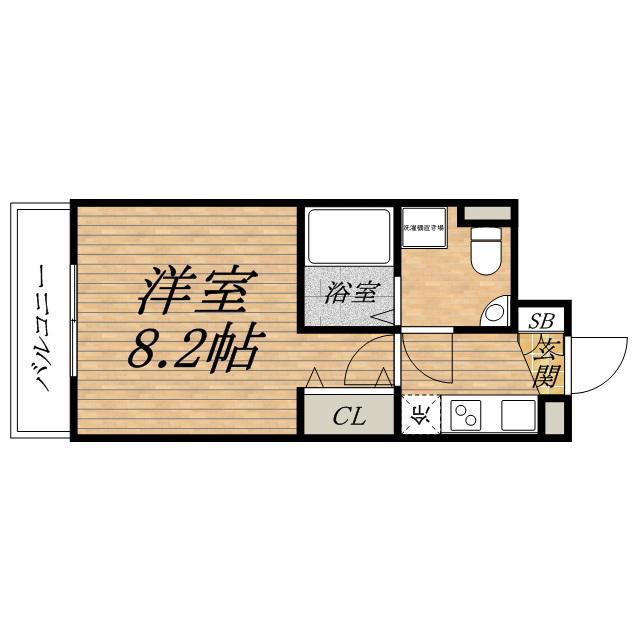 SERENITE本町エコート(1K/3階)の間取り写真