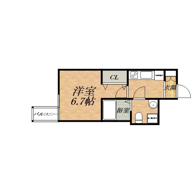 SERENITE本町エコート(1K/12階)の間取り写真