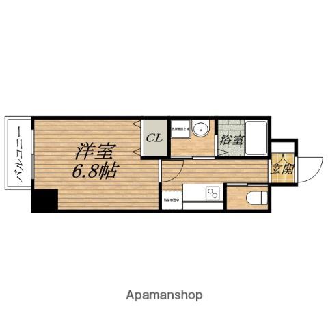 GENESE GRAND HONMACHI イースト(1K/2階)の間取り写真