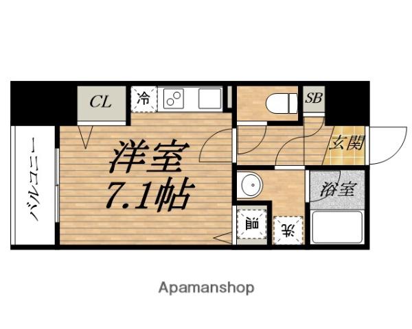 RESIDENCE本町(ワンルーム/11階)の間取り写真