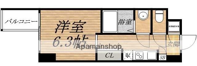 PREMIUM COURT TANIMACHI-4CHOME(1K/2階)の間取り写真