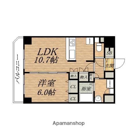 ADVANCE OSAKAJO LEGARE(1LDK/12階)の間取り写真