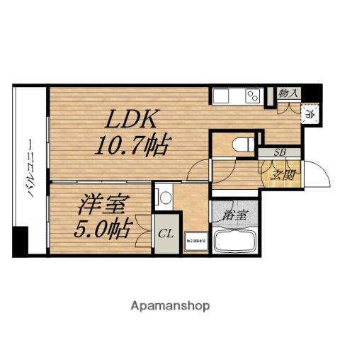 プライムアーバン堺筋本町(1LDK/5階)の間取り写真