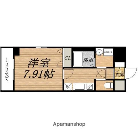 ADEN谷町(1K/2階)の間取り写真