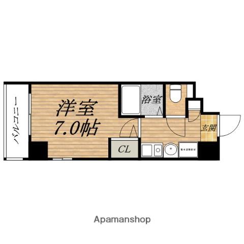 エスリード上本町北(1K/5階)の間取り写真