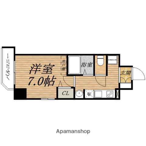 RANUP SQUARE大阪城西(1K/13階)の間取り写真