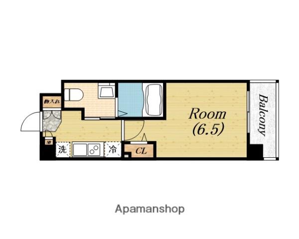 アスリート本町リバーウエスト(1K/5階)の間取り写真