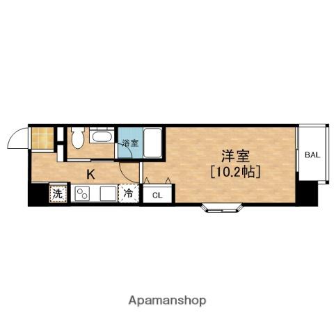 ADEN江戸堀(1K/7階)の間取り写真
