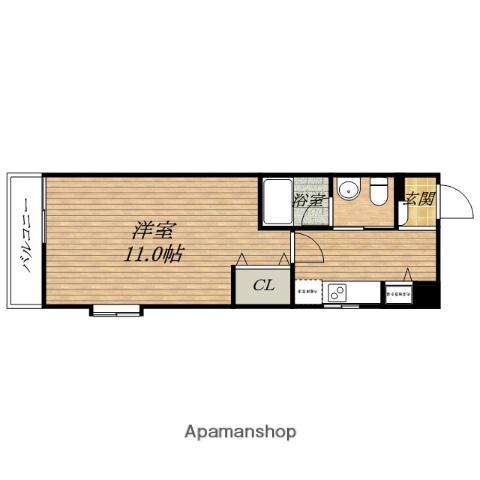 ADEN江戸堀(1K/10階)の間取り写真