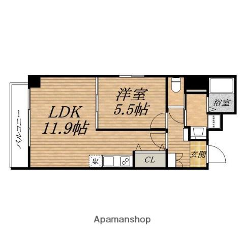 LEONCOMFORT本町東(1LDK/10階)の間取り写真