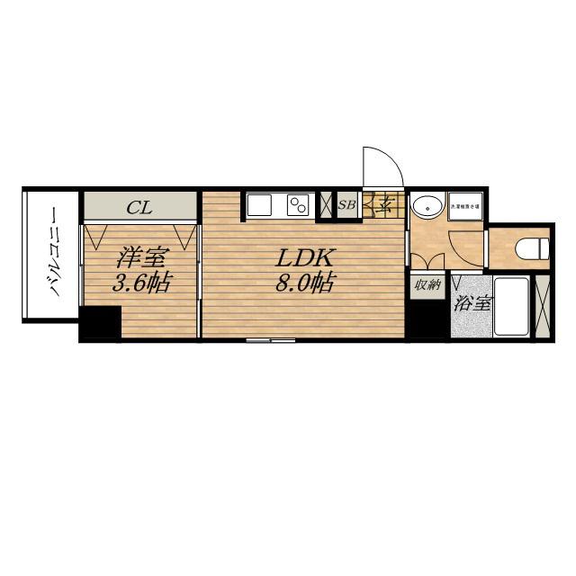 トモ ミナミホリエ(1LDK/2階)の間取り写真