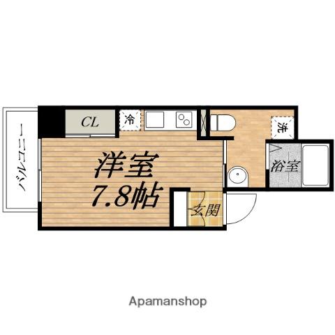 KSCOURT東本町(ワンルーム/11階)の間取り写真
