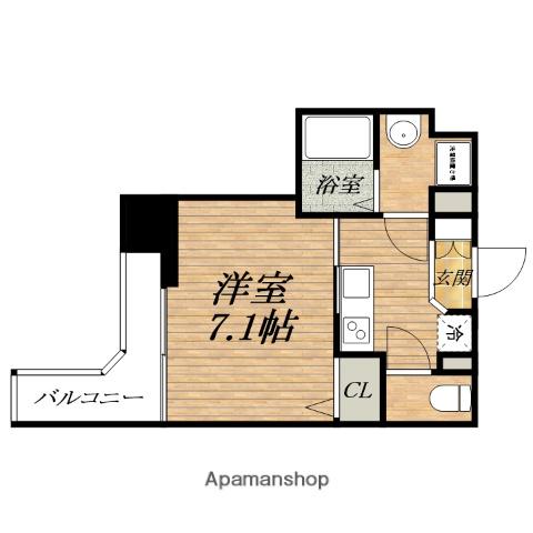 PLANDOR 大手前 RESIDENCE(1K/7階)の間取り写真